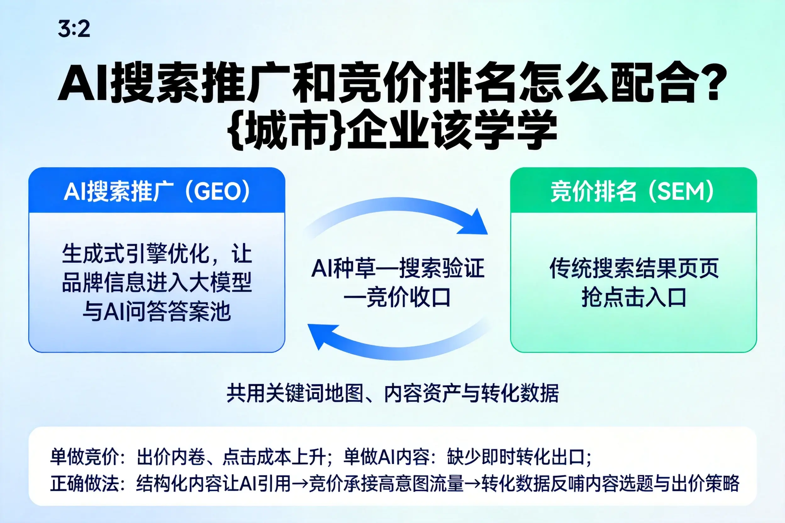 AI搜索推广和竞价排名怎么配合？昌吉企业该学学