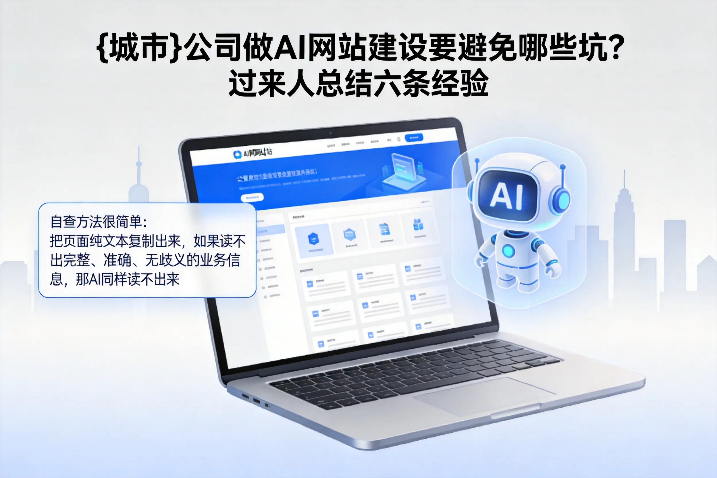 昌吉公司做AI网站建设要避免哪些坑？过来人总结六条经验
