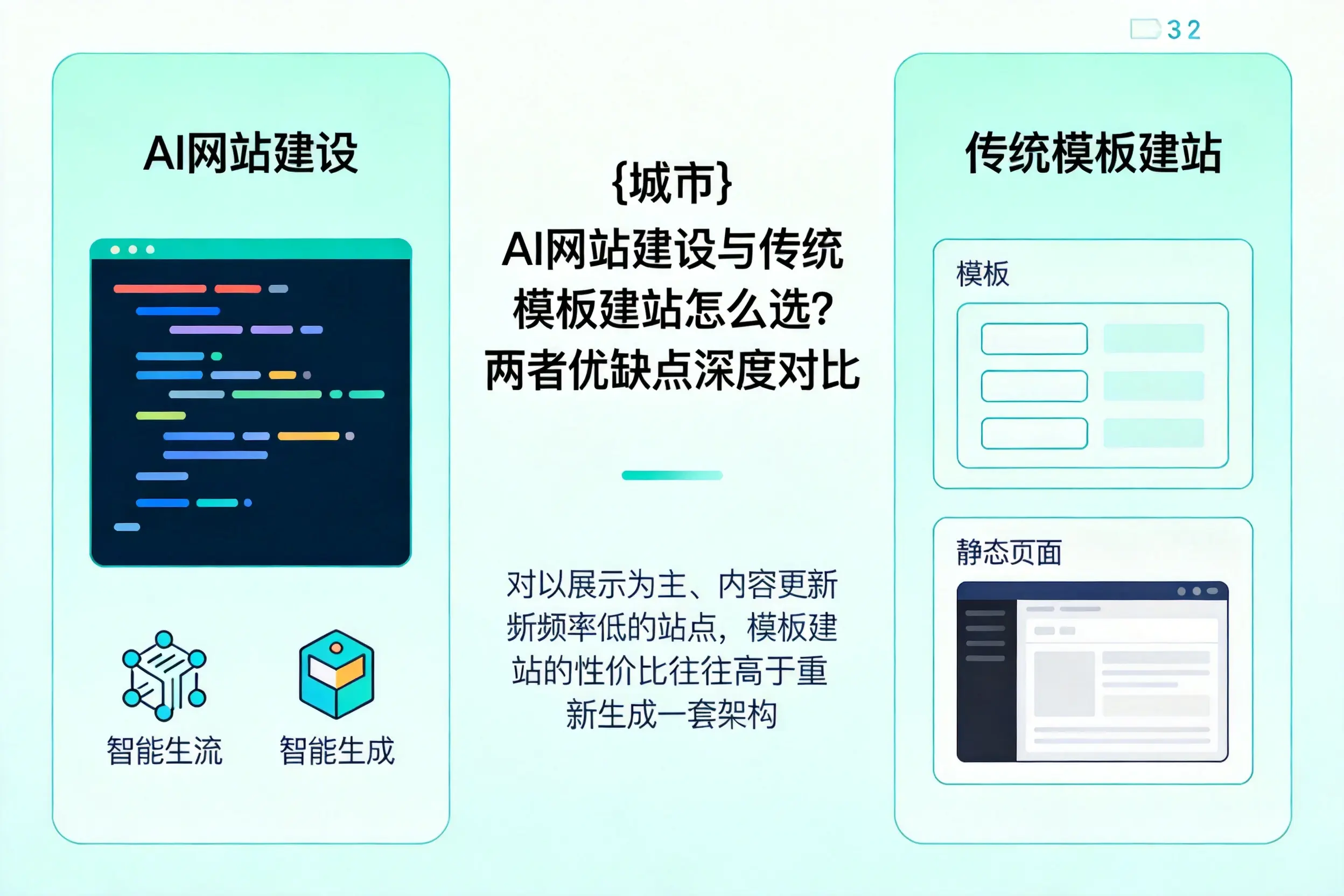 昌吉AI网站建设与传统模板建站怎么选？两者优缺点深度对比
